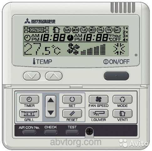 MITSUBISHI RCN REMOTECONTROL FERNBEDIENUNG AFSTANBEDIENINGEN