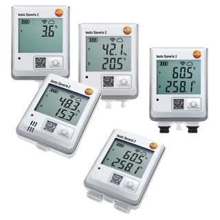 TESTO SAVERIS 2-T1, 2-T2, 2-T3, 2-H1, 2-H2 DATALOGGER