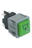 KROMO WIPSCHAKELAAR ROCKER SWITCH GROEN