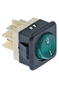 AFINOX WIPSCHAKELAAR ROCKER SWITCH GROEN