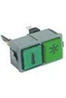 HOONVED WIPSCHAKELAAR ROCKER SWITCH DRUKSCHAKELAAR GROEN