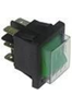 MBM-ITALIAN WIPSCHAKELAAR ROCKER SWITCH GROEN